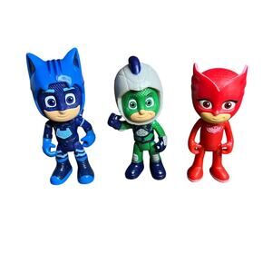 PJ MASKS Lot of‎ 3 Action Figures Toys Cake Toppers Catboy Owlette Gekko